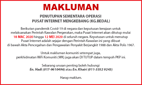 NOTIS PENUTUPAN PI 12 mei